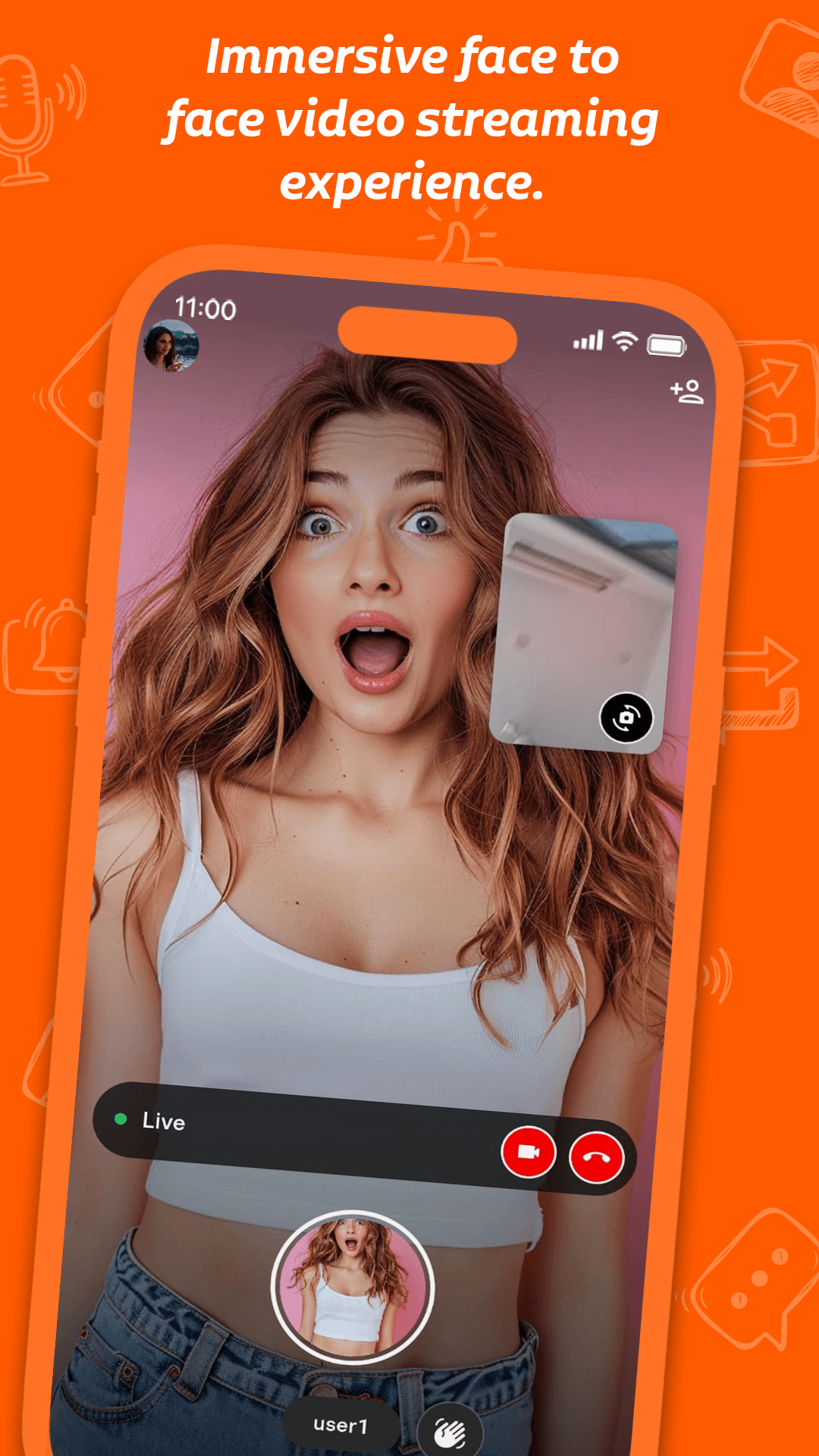 Immersive face to face video